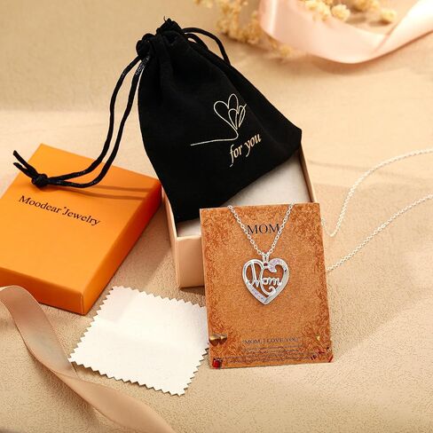 Mama Necklaces for Women, 18K Gold Plated Dainty Mom Necklace Layered Cubic Zirconia Choker Necklaces Cute Pendant Necklace Non Tarnish Christmas Gifts for Mom New Mom Gifts for Women Dainty Jewelry in Kuwait