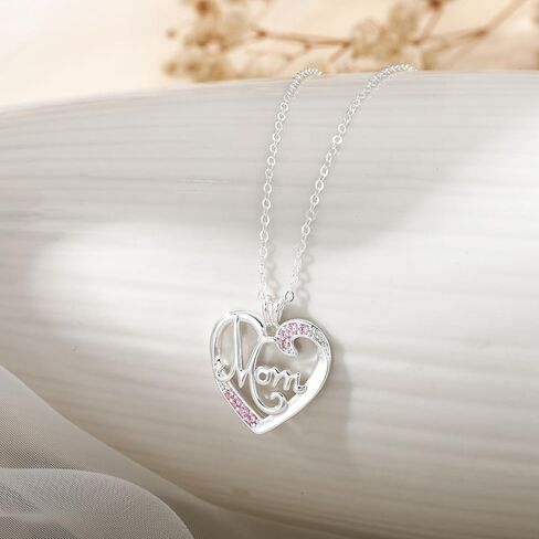 Mama Necklaces for Women, 18K Gold Plated Dainty Mom Necklace Layered Cubic Zirconia Choker Necklaces Cute Pendant Necklace Non Tarnish Christmas Gifts for Mom New Mom Gifts for Women Dainty Jewelry in Kuwait