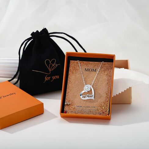 Mama Necklaces for Women, 18K Gold Plated Dainty Mom Necklace Layered Cubic Zirconia Choker Necklaces Cute Pendant Necklace Non Tarnish Christmas Gifts for Mom New Mom Gifts for Women Dainty Jewelry in Kuwait