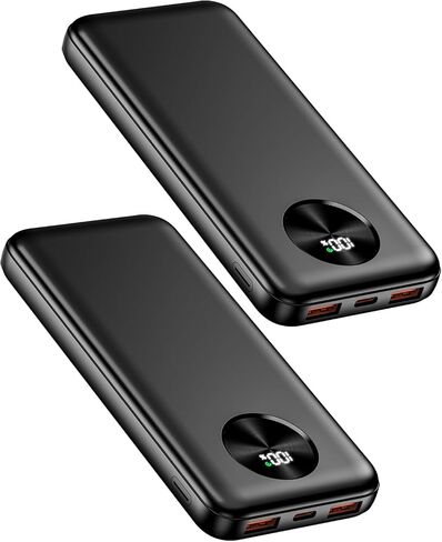 2-pack 22.5w بنك الطاقة الشحن السريع ، 10000 مللي أمبير في الساعة USB C في و OUT شاحن محمول ، PD3.0 QC3.0 BANTARY BANK in Saudi Arabia