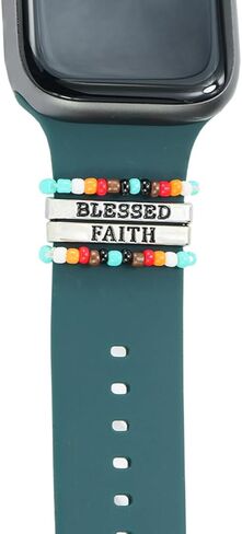 نساء Cross Cross Faith Faith Watch سحر فرقة Apple Watch 38/40/41/42/44/45mm 49mm ، الرجال الفضيين الفضيين Boho Western Rings Loops for Iwatch Series 8 7 6 5 4 3 2 SE ، لسامسونج جالاكسي ووتش 5/4 in Kuwait