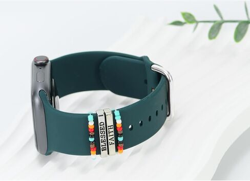نساء Cross Cross Faith Faith Watch سحر فرقة Apple Watch 38/40/41/42/44/45mm 49mm ، الرجال الفضيين الفضيين Boho Western Rings Loops for Iwatch Series 8 7 6 5 4 3 2 SE ، لسامسونج جالاكسي ووتش 5/4 in Kuwait