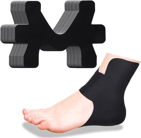 16 Pcs Kinesiology Tape for Ankle Tape Precut, Athletic Original Cotton Waterproof Breathable, Provides Support and Stability to The Target Area for Ligament and Muscle in Kuwait