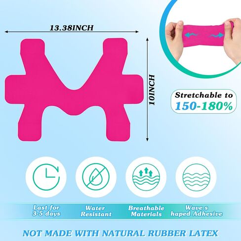 16 Pcs Kinesiology Tape for Ankle Tape Precut, Athletic Original Cotton Waterproof Breathable, Provides Support and Stability to The Target Area for Ligament and Muscle in Kuwait