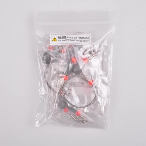 FUSIGO Egg Fishing Sinker Weight Rigs, 6pcs Flounder Rig Saltwater Bottom Rigs Stainless Steel Wire Leader with Egg Sinker Catfish Carolina Rigs Fishing Ready Rigs for Trout Drum Redfish Fishing in Saudi Arabia