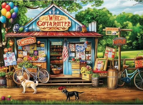 300 Pieces Puzzles for Adults | Manor Cat Jigsaw Puzzles 300 Piece for Children Adults Seniors | Sturdy,Safe Large Piece Puzzle | Engaging & Educational Toys Great Gift for Boys Girls 20.5 x 15 in in Kuwait
