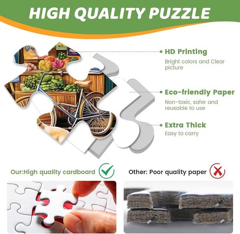 300 Pieces Puzzles for Adults | Manor Cat Jigsaw Puzzles 300 Piece for Children Adults Seniors | Sturdy,Safe Large Piece Puzzle | Engaging & Educational Toys Great Gift for Boys Girls 20.5 x 15 in in Kuwait