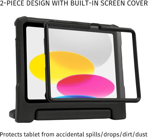 HDE Case for iPad 10th Generation 10.9 inch for Kids with Built-in Screen Protector Shockproof Cover with Multi Angle Viewing Handle Stand Hot Pink in Kuwait