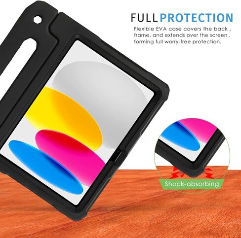 HDE Case for iPad 10th Generation 10.9 inch for Kids with Built-in Screen Protector Shockproof Cover with Multi Angle Viewing Handle Stand Hot Pink in Kuwait