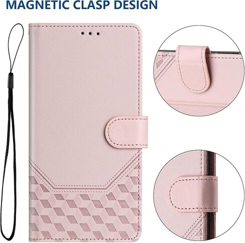 حقيبة محفظة لـ TCL 50 XE 5G مع RFID حظر بطاقة الائتمان PU PU HALEY FLIP KICKSTAND CLOSURE MAGNECTION COVER WONED MEN PHONE CASE FOR TCL 50 XE 5G. الوردي YBFC in Kuwait