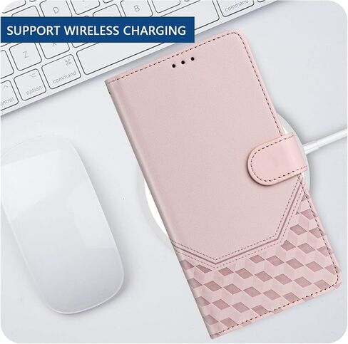 حقيبة محفظة لـ TCL 50 XE 5G مع RFID حظر بطاقة الائتمان PU PU HALEY FLIP KICKSTAND CLOSURE MAGNECTION COVER WONED MEN PHONE CASE FOR TCL 50 XE 5G. الوردي YBFC in Kuwait