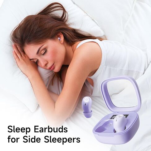 Invisible Sleep Headphones for Side Sleepers, Wireless Bluetooth 5.3 Sleep Earbuds, Comfortable Noise Cancelling Earbuds with IPX3 Waterproof & Digital Power Display for Sleeping, Workout in Saudi Arabia