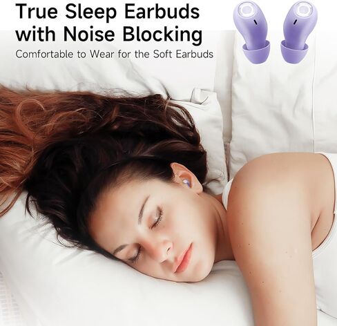 Invisible Sleep Headphones for Side Sleepers, Wireless Bluetooth 5.3 Sleep Earbuds, Comfortable Noise Cancelling Earbuds with IPX3 Waterproof & Digital Power Display for Sleeping, Workout in Saudi Arabia