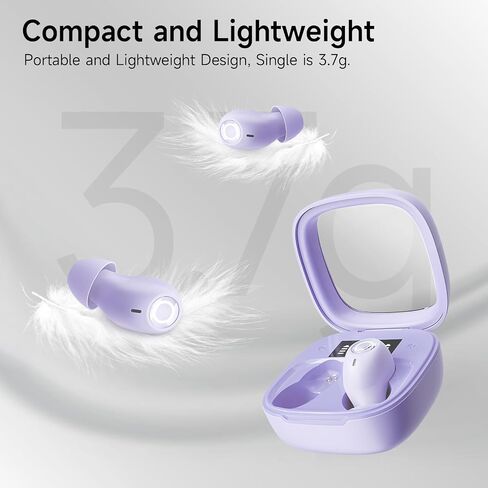 Invisible Sleep Headphones for Side Sleepers, Wireless Bluetooth 5.3 Sleep Earbuds, Comfortable Noise Cancelling Earbuds with IPX3 Waterproof & Digital Power Display for Sleeping, Workout in Saudi Arabia