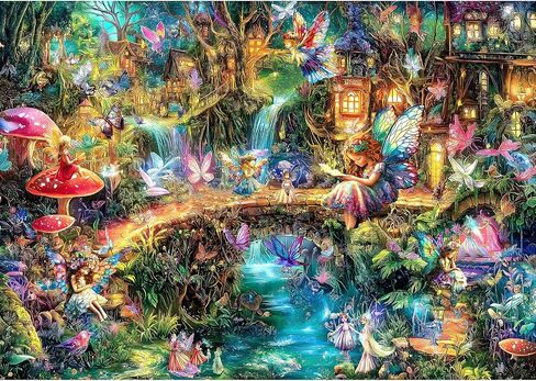 Forest Under Starry Night Puzzles for Adults 1000 Pieces, Impossible Hard Difficult Challenging Puzzles for Adults, Gradient Magic Colorful Jigsaw Puzzle 1000 Pieces in Saudi Arabia