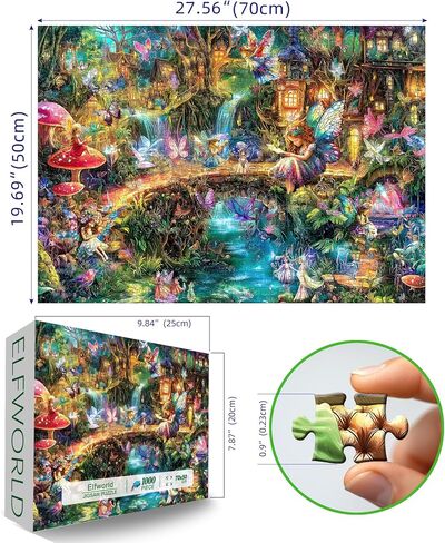 Forest Under Starry Night Puzzles for Adults 1000 Pieces, Impossible Hard Difficult Challenging Puzzles for Adults, Gradient Magic Colorful Jigsaw Puzzle 1000 Pieces in Saudi Arabia