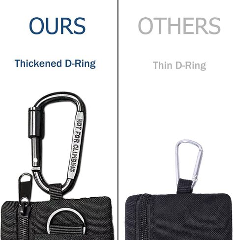 3 Pack Tactical EDC Keychain Pouch with Upgraded D-Ring - Military Mini Molle Utility Organizer for Outdoor, Hiking, Camping, Belt Gear, Zipper Pocket Bag in Kuwait
