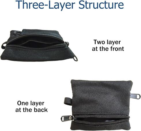 3 Pack Tactical EDC Keychain Pouch with Upgraded D-Ring - Military Mini Molle Utility Organizer for Outdoor, Hiking, Camping, Belt Gear, Zipper Pocket Bag in Kuwait