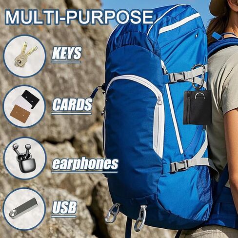 3 Pack Tactical EDC Keychain Pouch with Upgraded D-Ring - Military Mini Molle Utility Organizer for Outdoor, Hiking, Camping, Belt Gear, Zipper Pocket Bag in Kuwait