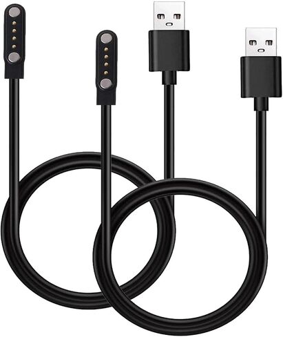 [2+2PACK] Chargers Compatible for PLAUD Note AI Vioce Recorder Charger, 2FT/4 Pin Magnetic Charging Cable with USB C to USB Adapter (Black&Black) in Saudi Arabia