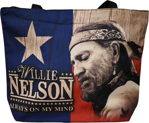 Willie Nelson Large Tote Bag - Black and White Est. in Kuwait