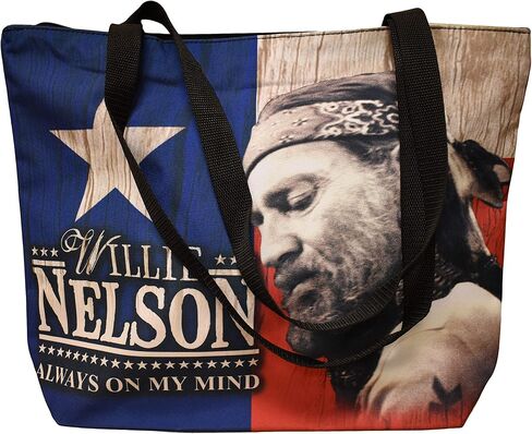 Willie Nelson Large Tote Bag - Black and White Est. in Kuwait