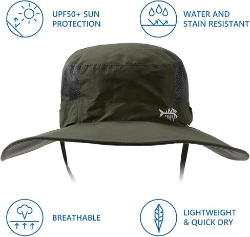 Bassdash UPF 50+ صيد شمس قبعة مقاومة للجنسين قبعة BRIM BOONIE HAT لمشي لمسافات طويلة SAFARI FH15 in Kuwait