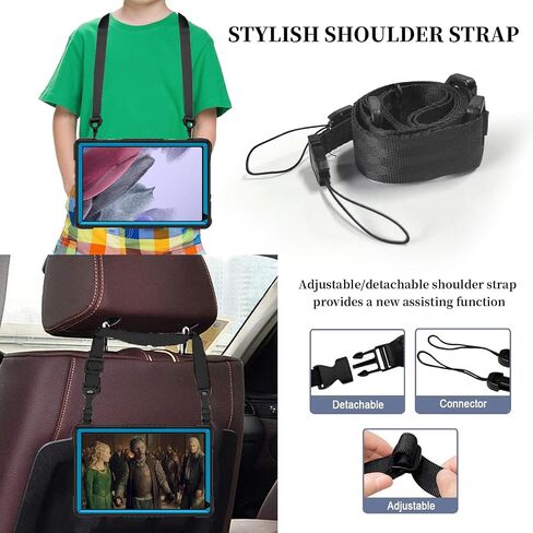 for Urao C107/Jeazans OC101/Jeazans C107 Tablet Case with Shoulder Strap Kickstand Kids Friendly for Urao C107 Tablet Case/for Freeski C107/HiGrace C107/ZOFYWNAS C107 10.1" Tablet (BlackBlue) in Kuwait