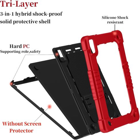 for Urao C107/Jeazans OC101/Jeazans C107 Tablet Case with Shoulder Strap Kickstand Kids Friendly for Urao C107 Tablet Case/for Freeski C107/HiGrace C107/ZOFYWNAS C107 10.1" Tablet (BlackBlue) in Kuwait