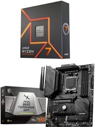 AMD RYZEN ™ 7 7700X 8-CORE + MSI MAG B650 Tomahawk WiFi Gaming Motherboard in Kuwait