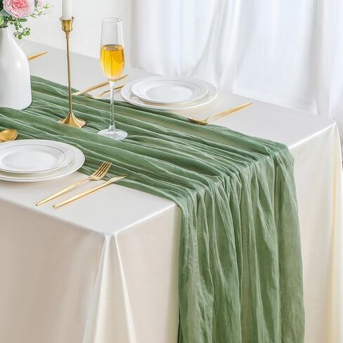 2 Pack Orange 10ft Cheesecloth Table Runner, Halloween Boho Table Runner Gauze Fabric, 35x120 Inch Long Table Runner for Wedding Bridal Baby Shower Party or Table Decor in Saudi Arabia