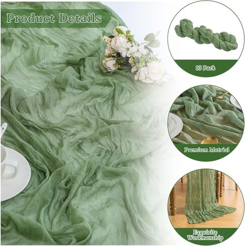 2 Pack Orange 10ft Cheesecloth Table Runner, Halloween Boho Table Runner Gauze Fabric, 35x120 Inch Long Table Runner for Wedding Bridal Baby Shower Party or Table Decor in Saudi Arabia