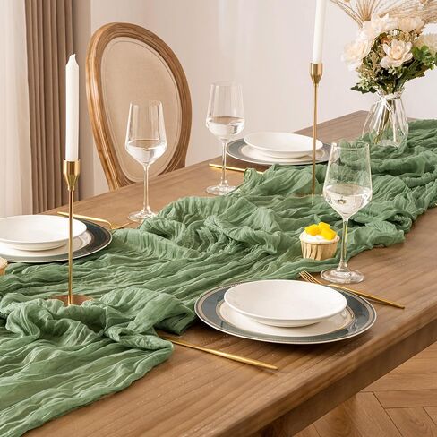 2 Pack Orange 10ft Cheesecloth Table Runner, Halloween Boho Table Runner Gauze Fabric, 35x120 Inch Long Table Runner for Wedding Bridal Baby Shower Party or Table Decor in Saudi Arabia