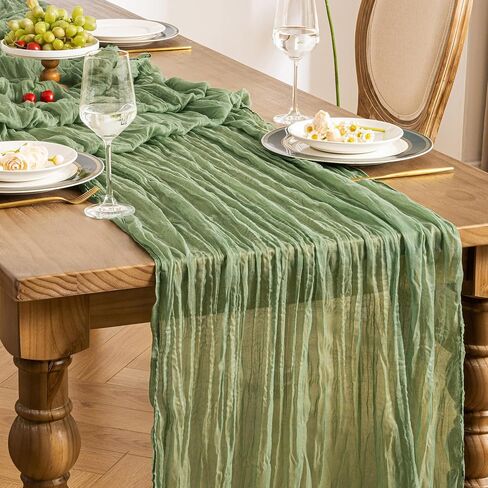 2 Pack Orange 10ft Cheesecloth Table Runner, Halloween Boho Table Runner Gauze Fabric, 35x120 Inch Long Table Runner for Wedding Bridal Baby Shower Party or Table Decor in Saudi Arabia