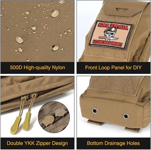 Tactical Dump Pouch MOLLE Accessories Carry Pouches Double Pockets Loop Panel Multi-Use Storage Bag for Belt Vest Backpacks in Saudi Arabia