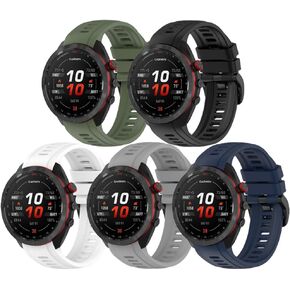 Compatible with Garmin Approach S70 47mm, 22mm Width Soft Silicone Wristband Replacement WatchBand Strap for Garmin Approach S70 47mm Smartwatch