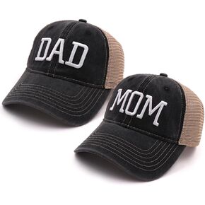 Mom and Dad Hats,Dad Hat Embroidered Baseball Caps for Men Women New Parents Gifts for Couples,Father's Day