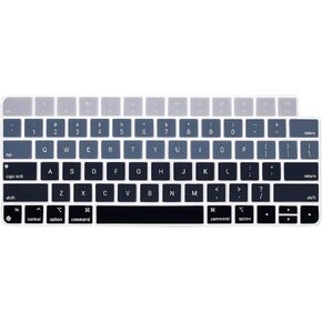 Silicone Keyboard Cover US Layout for iMac 15''Inch Keyboard M1 Chip Model A2449/A2450 with Touch Id Keyboard Skin,Keyboard Protecter Released in 2021,Grey Ombre