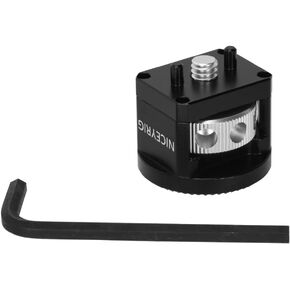 NICEYRIG Rosette Mount Adapter for 1/4’’ Locating Pin Mount, Compatible with ARRI Rosette Wooden Handle and Rosette Extension Accessories - 605
