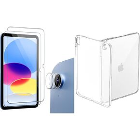 ProCase 2+3 Pack Tempered Screen Protector Bundle with Clear Case for iPad 11th Generation 2025 11 Inch/ 10th 10.9 Inch 2022
