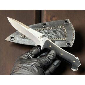 Handmade Krauser RE4 Knife | D2 Steel 12 inches | Hunting | Gaming | Camping | Leather Cover