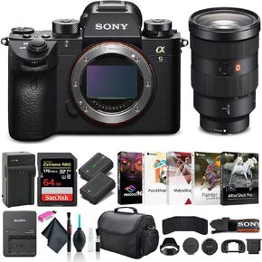 Sony Alpha a9 II Mirrorless Digital Camera Body Only ILCE9M2/B, Sony FE 24-70mm Lens, 64GB Memory Card, NP-FZ-100 Battery, Corel Photo Software, Case, External Charger, Card Reader, and More