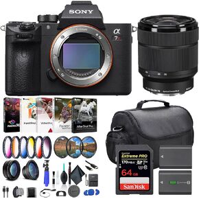 Sony a7R IVA Mirrorless Camera ILCE7RM4A/B, Sony FE 24-70 Lens, 64GB Memory Card, Filter Kit, Bag, NP-FZ100 Compatible Battery, Card Reader, LED Light, Corel Photo Software, and More