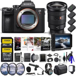Sony Alpha a7R IVA Mirrorless Digital Camera Body Only ILCE7RM4A/B, Sony FE 16-35mm Lens, 4K Monitor, Pro Headphones, Pro Mic, 2 x 64GB Memory Card, Corel Photo Software, Case, and More