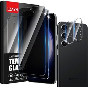 2+2 Pack Privacy Screen Protector Designed for Samsung Galaxy S23 Plus With 2 Pack Camera Lens Protector,Full Coverage Anti-Spy Tempered Glass Film,9H Hardness,Bubble Free,Easy to Install