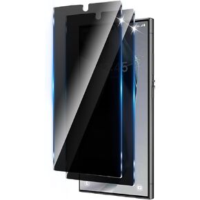 2 Pack Privacy Screen Protector Designed for Samsung Galaxy S24 Ultra,Full Coverage Anti-Spy Tempered Glass Film,9H Hardness,Anti-Fingerprint,Bubble Free,Easy to Install