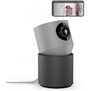 Hoop Pro Security Camera CCTV Wireless HD Elegant Shape WiFi Night Vision Motion Sound Detection (White)
