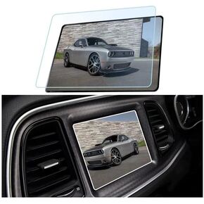 GFJNFG Screen Protector FOR 2015-2023 Dodge Challenger 7 Inch Uconnect GPS Touchscreen 2021 2022 Challenger SXT RT GT Tempered Glass Accessories Reduce Fingerprints Anti-Scratch