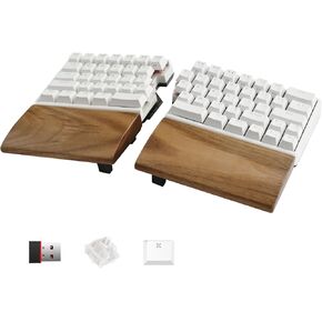 Lite: Wireless Ergonomic Split Mechanical Keyboard with RGB Poron Foam Palm Rest, Hot Swappable, Compact 62% Layout, PBT Keycaps Programmable for Mac & Windows(Linear, New Premium Version)