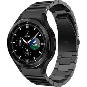 Miimall متوافق مع Samsung Galaxy Watch 5 Pro Band 45mm/ Galaxy Watch 4/5 44mm 40mm Band Metal ، Samsung Watch 4 Classic Metal Band 42mm 46mm ، [Ultra Thin] No Gap Steel Steel Band (Gold)